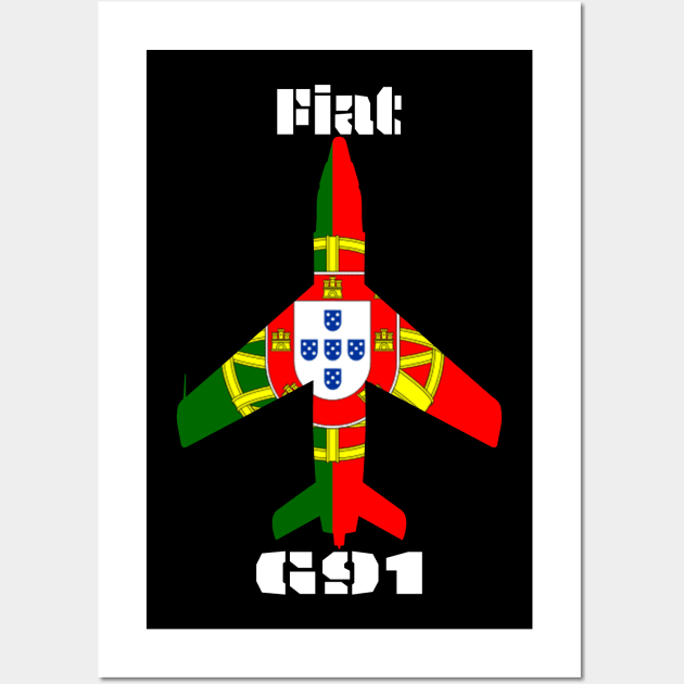 Fiat G.91 (Portugal) Wall Art by BearCaveDesigns